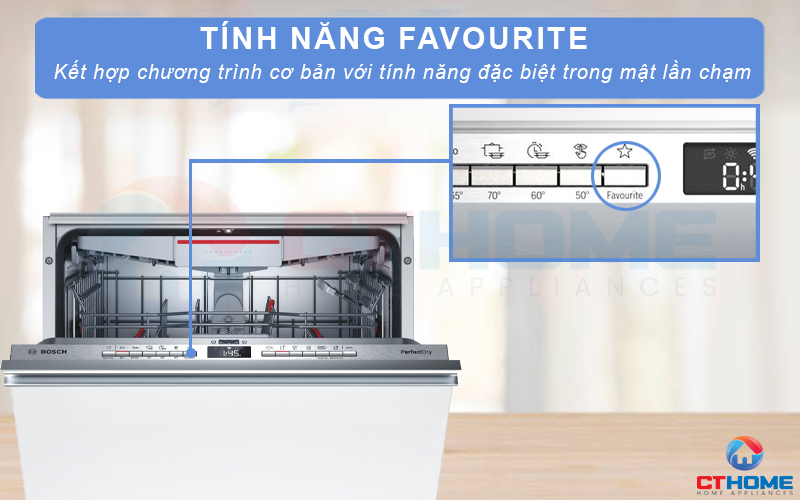 Tính năng Favourite lưu trữ 1 chương trình cơ bản và 1 tính năng đặc biệt