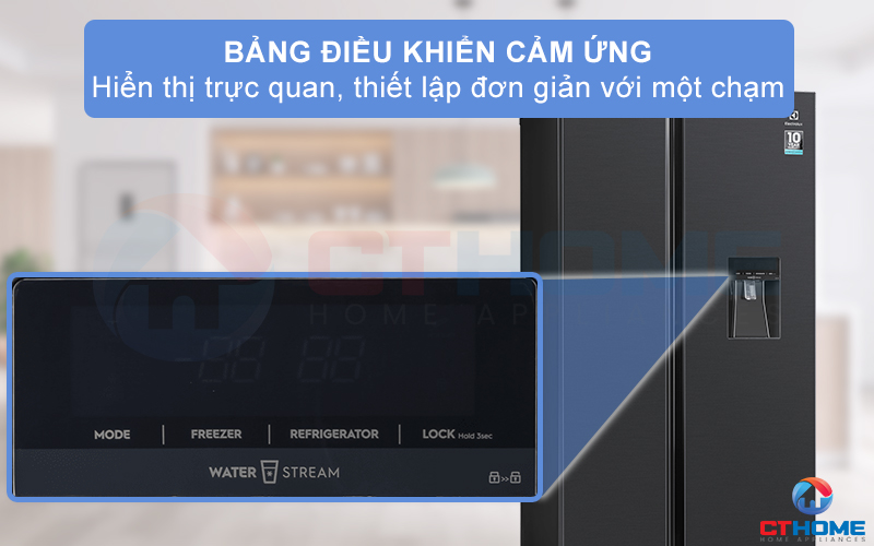 Bảng điều khiển cảm ứng tùy chỉnh nhiệt độ và các cài đặt làm lạnh