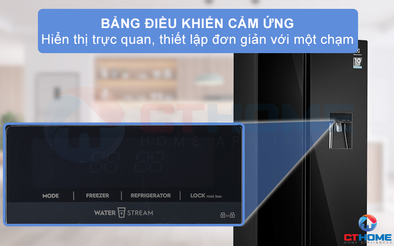 Bảng điều khiển cảm ứng tùy chỉnh nhiệt độ và các cài đặt làm lạnh