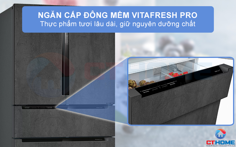 VitaFresh Pro là ngăn cấp đông mềm hiệu quả nhất của tủ lạnh Bosch KFN96PX91I