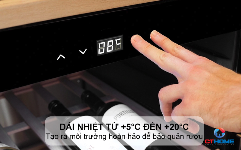 Điều chỉnh nhiệt độ với dải nhiệt từ +5°C đến +20°C