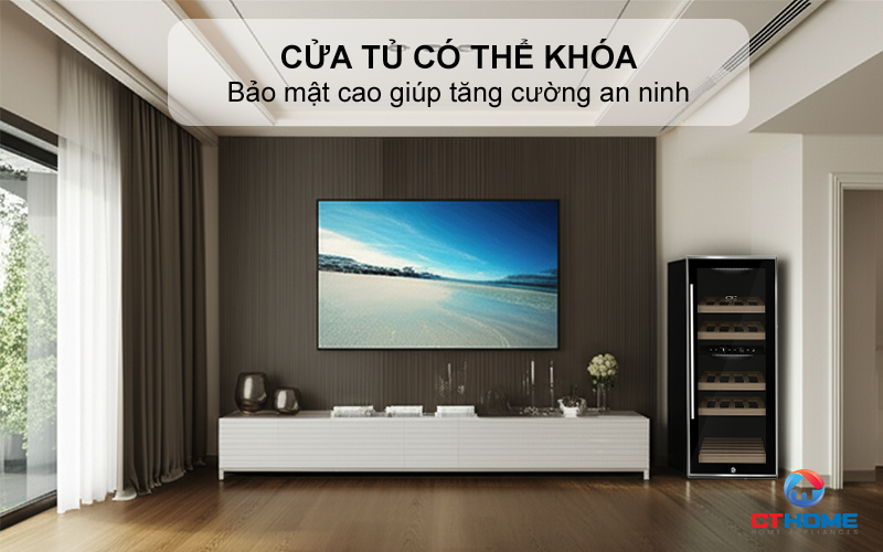 Cửa có thể khóa để tăng cường an ninh