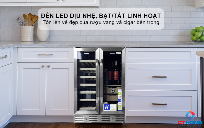 Đèn LED dịu nhẹ, bật/tắt linh hoạt