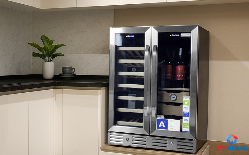 Hệ thống kiểm soát nhiệt độ 2 ngăn linh hoạt (05°C - 22°C)