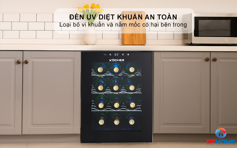 Đèn UV diệt khuẩn an toàn, bảo vệ chất lượng rượu