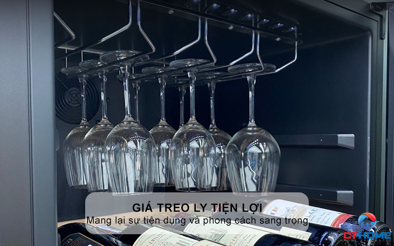 Giá treo ly tiện lợi ngay trong tủ rượu