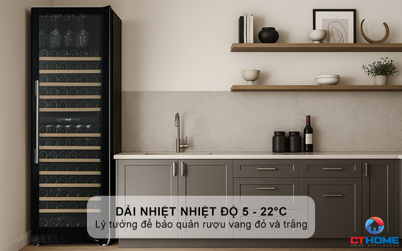 Dải nhiệt nhiệt độ 5 - 22°C