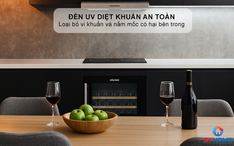Đèn UV diệt khuẩn an toàn, bảo vệ chất lượng rượu