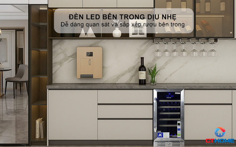 Đèn LED bên trong dịu nhẹ, bật/tắt chủ động