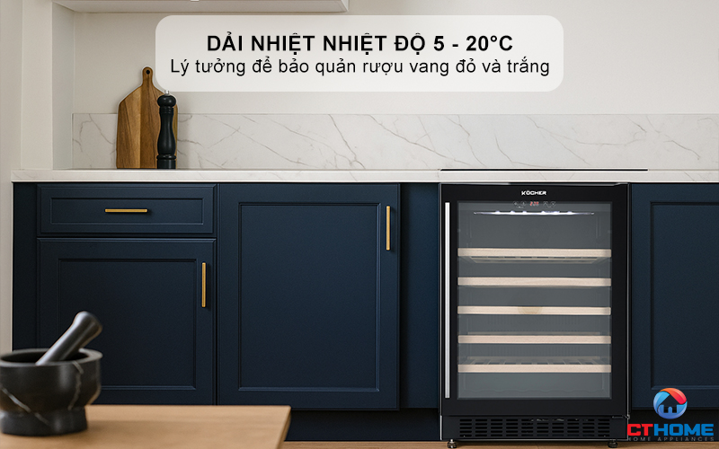 Dải nhiệt nhiệt độ 5 - 20°C