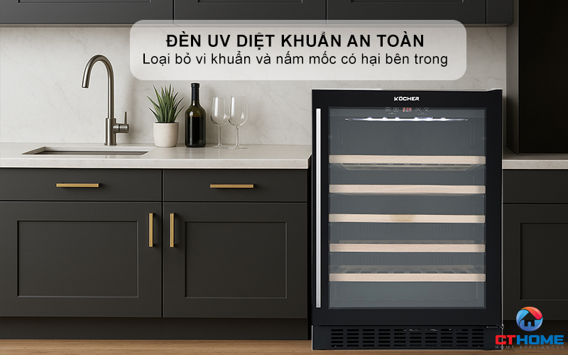Đèn UV diệt khuẩn an toàn, bảo vệ chất lượng rượu