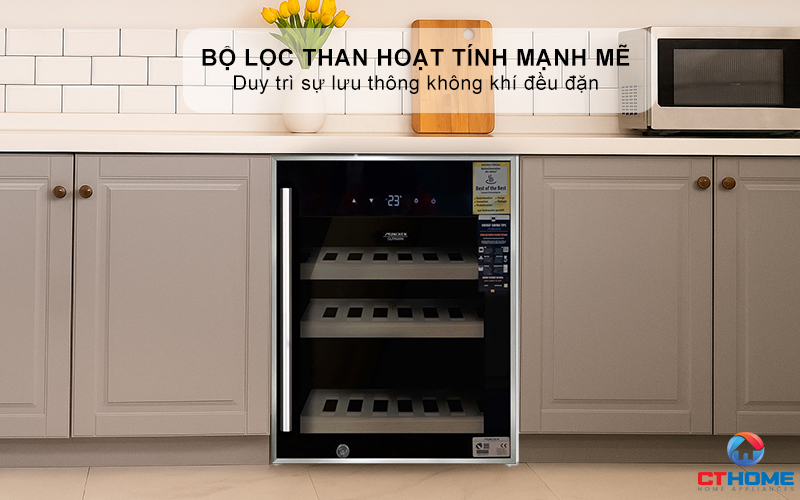 Quạt làm mát và bộ lọc than hoạt tính mạnh mẽ