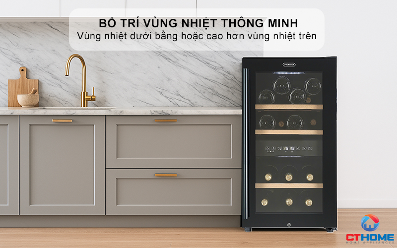 Vùng nhiệt dưới thường sẽ bằng hoặc cao hơn vùng nhiệt trên