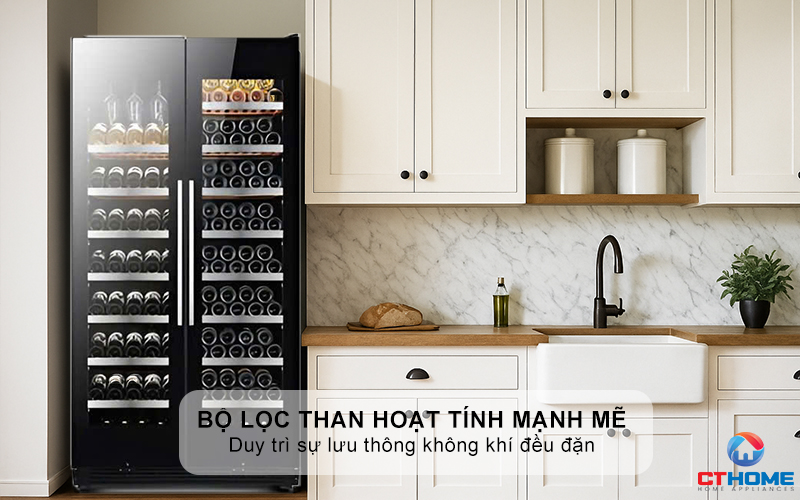 Quạt làm mát và bộ lọc than hoạt tính mạnh mẽ