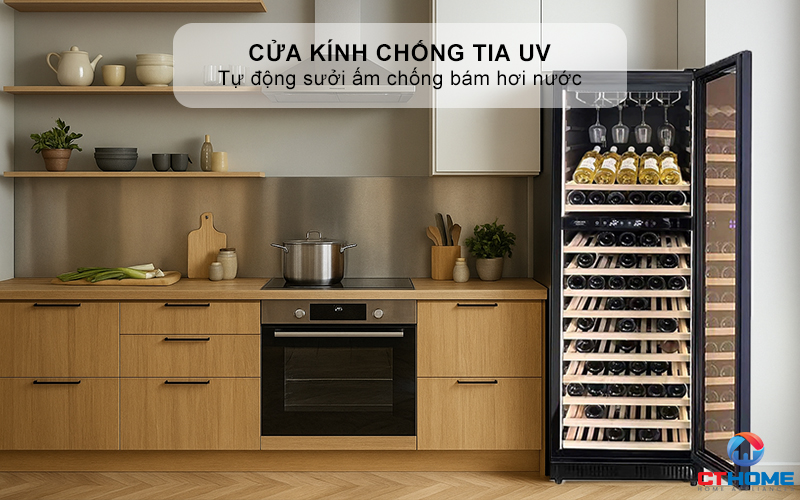 Cửa kính chống tia UV & tự động sưởi kính chống nồm hiện đại