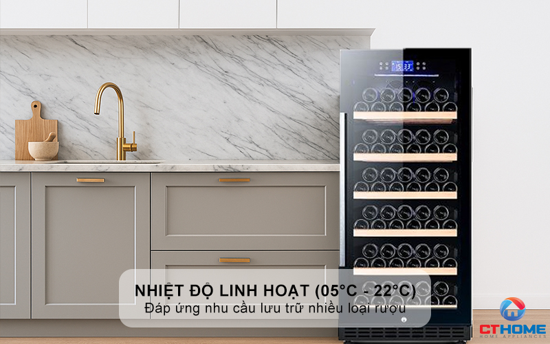 Hệ thống kiểm soát nhiệt độ linh hoạt (05°C - 22°C)