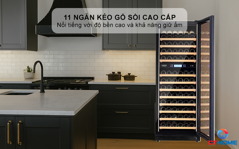 11 ngăn kéo gỗ sồi cao cấp