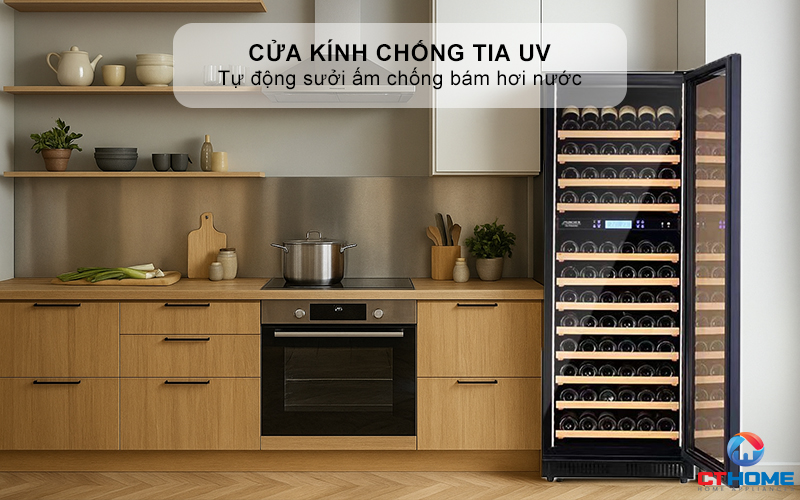 Cửa kính chống tia UV - Bảo vệ hương vị rượu trọn vẹn
