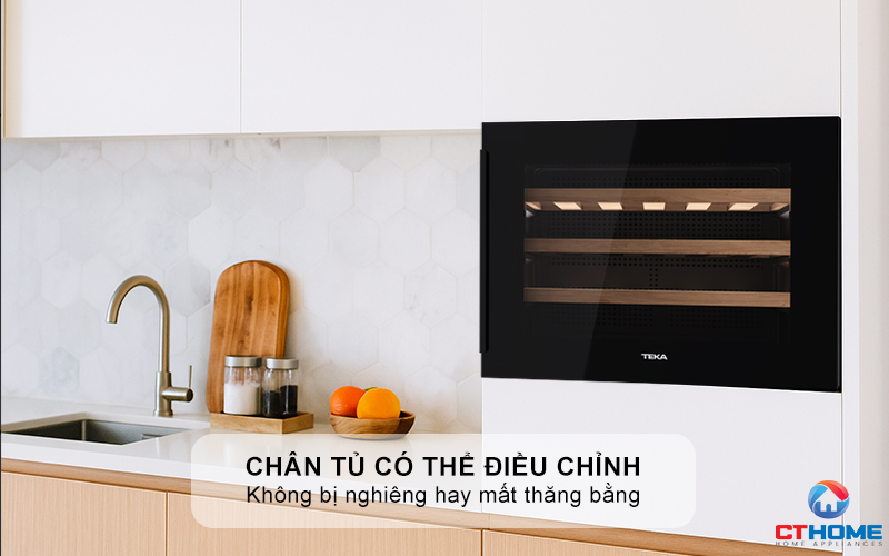 Chân tủ có thể điều chỉnh phía trước và phía sau