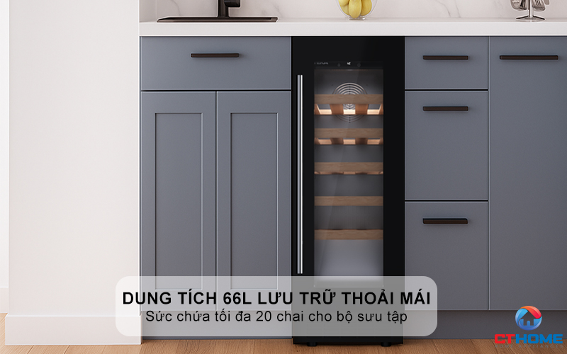 Sức chứa tối đa 20 chai cho bộ sưu tập tinh tuyển