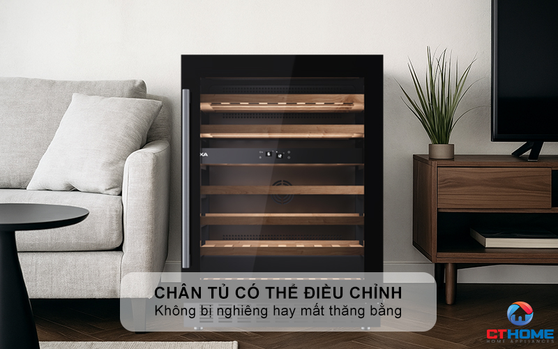 Chân tủ có thể điều chỉnh phía trước và phía sau