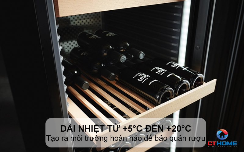 Điều chỉnh nhiệt độ với dải nhiệt từ +5°C đến +20°C