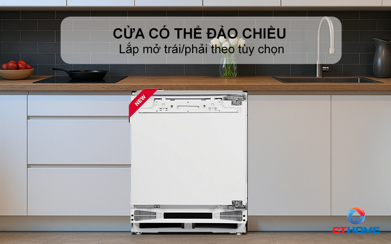Cửa có thể đảo chiều (lắp mở trái/phải tùy chọn)