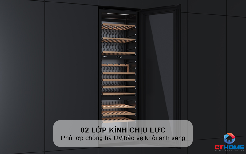 02 lớp kính chịu lực phủ lớp chống tia UV