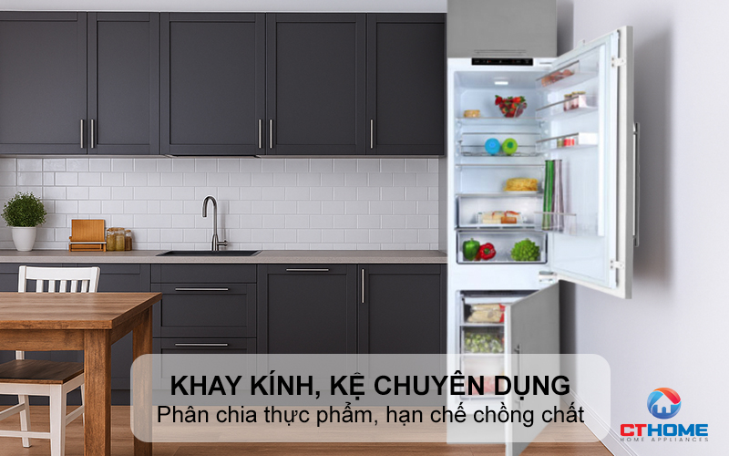 Khay kính chịu lực, kệ chuyên dụng bên trong ngăn đông