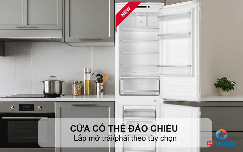 Cửa có thể đảo chiều (lắp mở trái/phải tùy chọn)