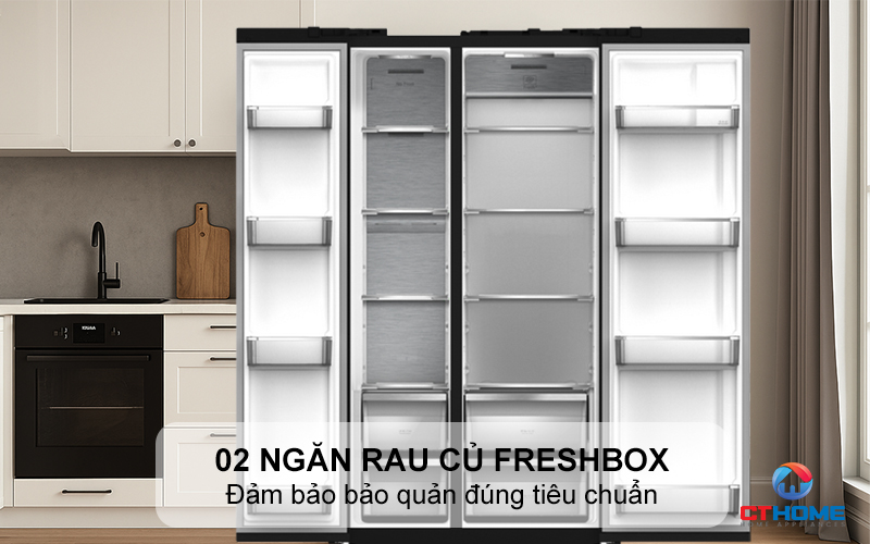 02 ngăn rau củ FreshBox riêng biệt