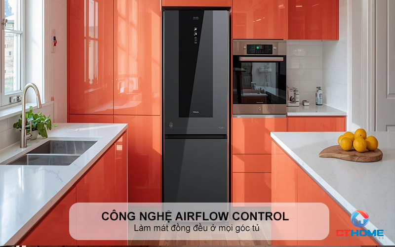 Công nghệ AirFlow Control làm mát đồng đều ở mọi góc tủ
