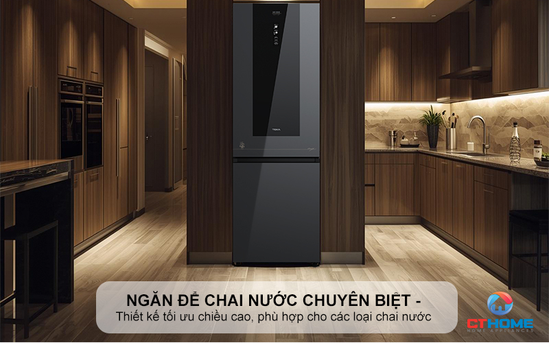 Ngăn để chai nước chuyên biệt -  Tối ưu chiều cao
