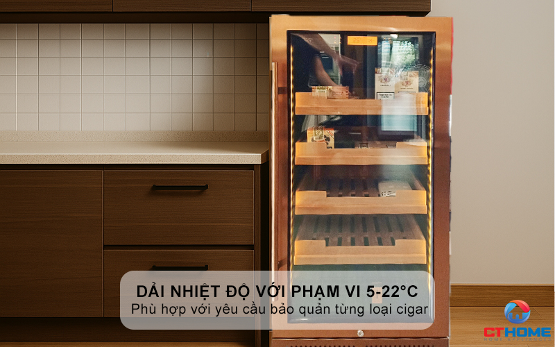 Dải nhiệt độ độc lập với phạm vi 5-22°C