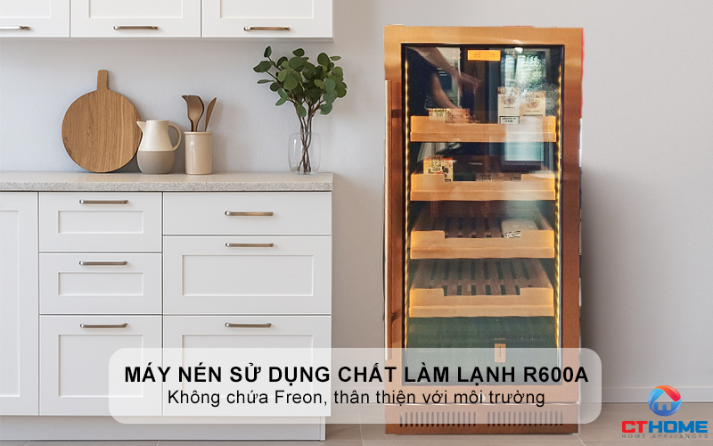 Máy nén sử dụng chất làm lạnh R600a, không chứa Freon, thân thiện với môi trường