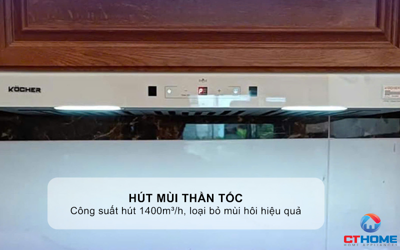 MÁY HÚT MÙI ÂM TỦ KOCHER TURBO X-350T NGANG 700MM MÀU TRẮNG TURBOX350T 2