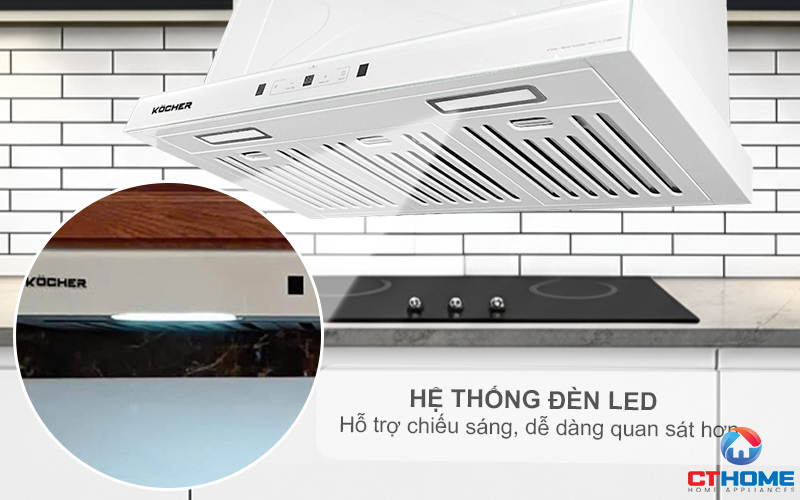 MÁY HÚT MÙI ÂM TỦ KOCHER TURBO X-350T NGANG 700MM MÀU TRẮNG TURBOX350T 5