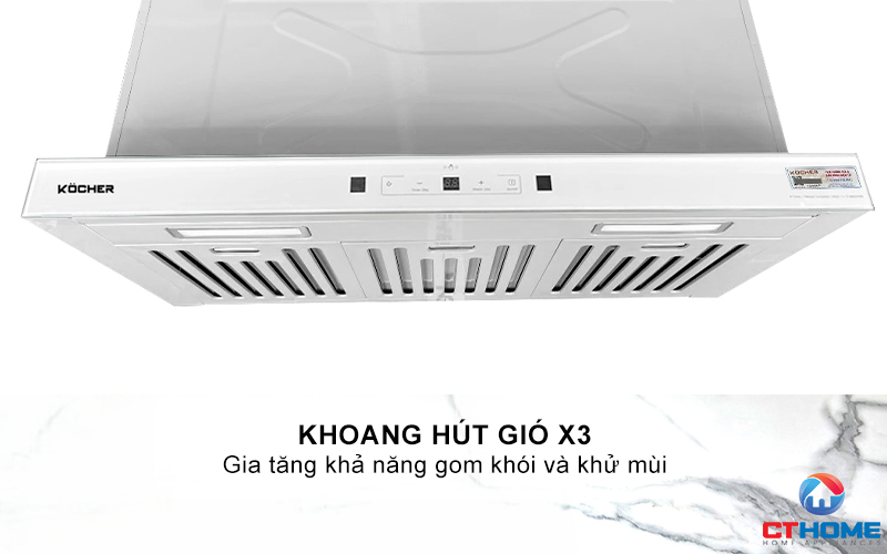 MÁY HÚT MÙI ÂM TỦ KOCHER TURBO X-350T NGANG 700MM MÀU TRẮNG TURBOX350T 4