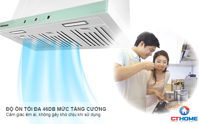 MÁY HÚT MÙI ÂM TỦ KOCHER TURBO X-668N NGANG 700MM MÀU NGỌC TRAI TURBOX668N 3