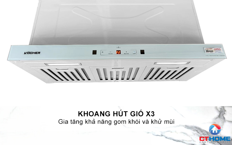 MÁY HÚT MÙI ÂM TỦ KOCHER TURBO X-668N NGANG 700MM MÀU NGỌC TRAI TURBOX668N 4