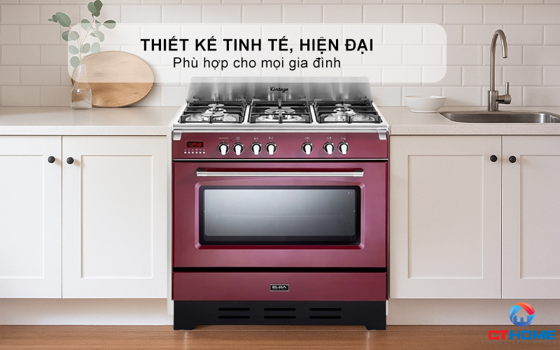 BẾP GAS KẾT HỢP LÒ NƯỚNG VR 965M ELBA 90CM VR965M 1