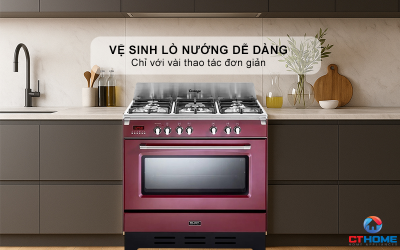 BẾP GAS KẾT HỢP LÒ NƯỚNG VR 965M ELBA 90CM VR965M 11