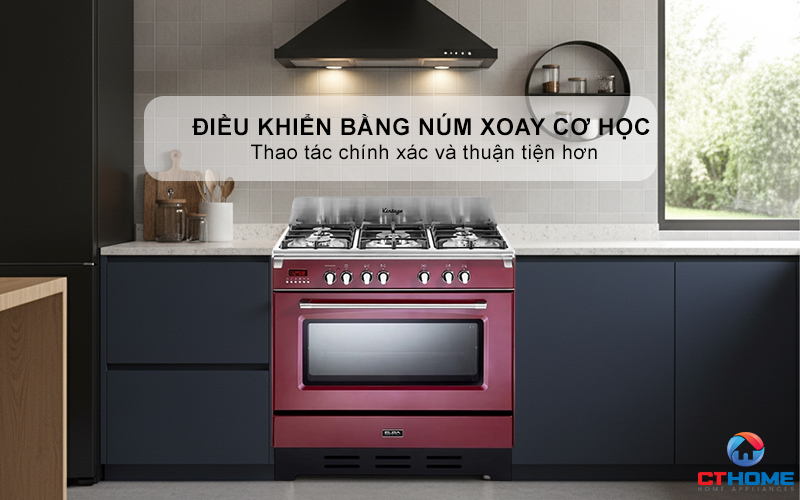 BẾP GAS KẾT HỢP LÒ NƯỚNG VR 965M ELBA 90CM VR965M 5