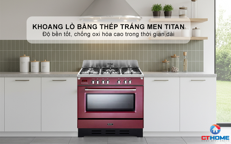 BẾP GAS KẾT HỢP LÒ NƯỚNG VR 965M ELBA 90CM VR965M 7