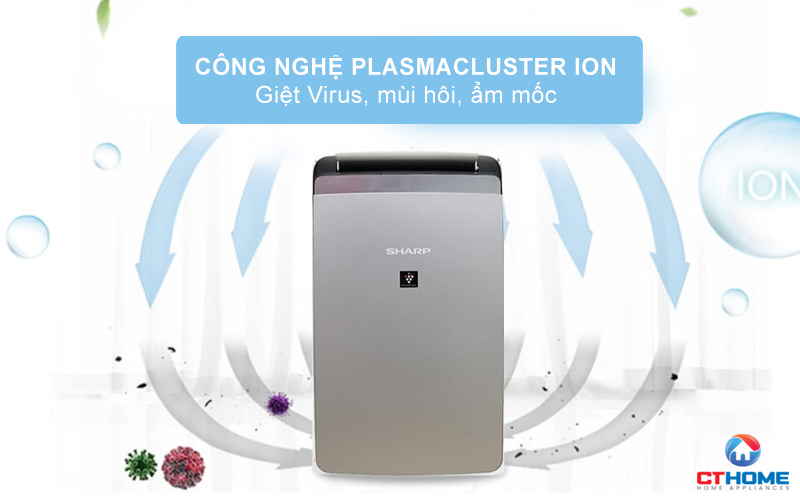 MÁY LỌC KHÔNG KHÍ VÀ HÚT ẨM SHARP DW-J27FV-S DWJ27FVS 6