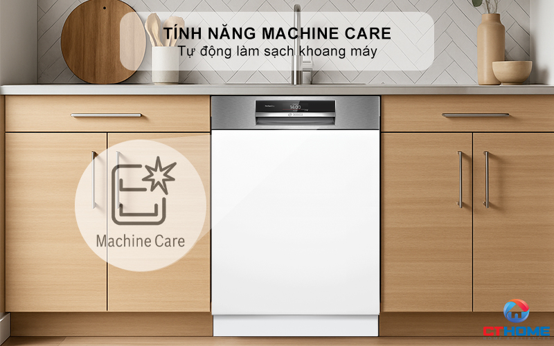Tính năng Machine Care vệ sinh tự động máy rửa bát