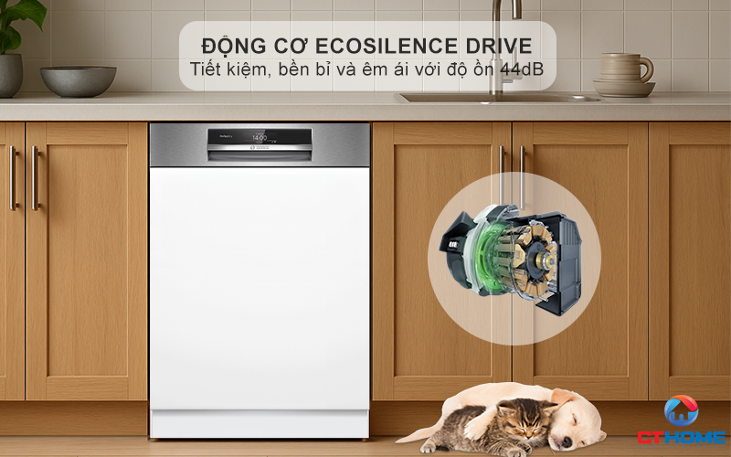 Vận hành êm ái và mạnh mẽ nhờ động cơ EcoSilence Drive