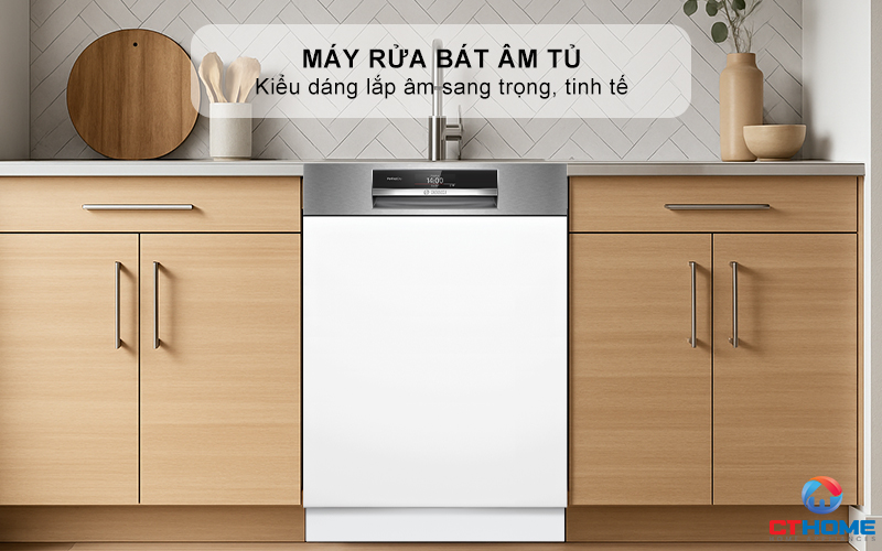 Thiết kế bán âm của máy rửa bát Bosch SMI8ZDS81T