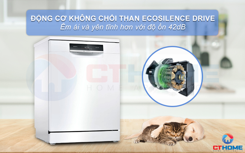 Vận hành êm ái và mạnh mẽ nhờ động cơ EcoSilence Drive