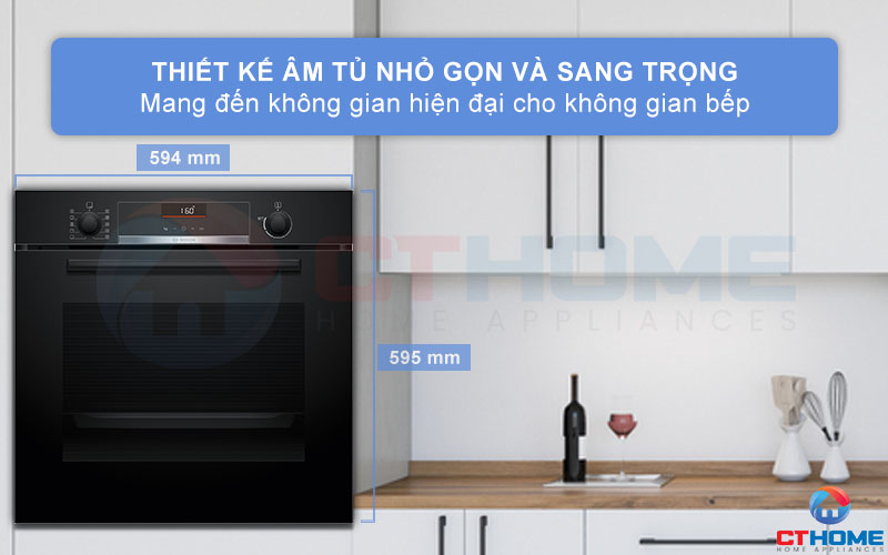 Thiết kế âm tủ sang trọng mang đến sự thẩm mỹ cho không gian bếp